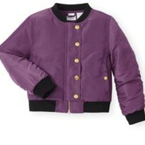 KOALA KIDS Baby girl purple satin bomber jacket